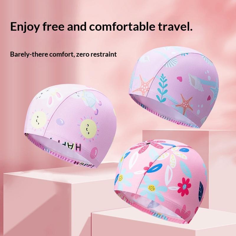 ~Kids Cartoon Print Swim Cap H - огляд і ціна Swim Hat Silicone
