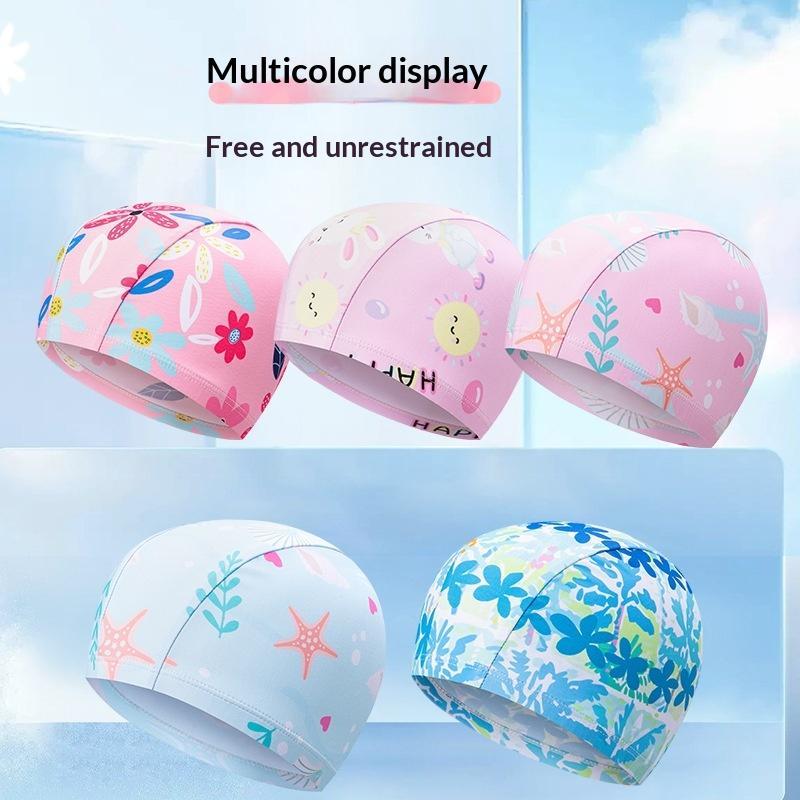 ~Kids Cartoon Print Swim Cap H - огляд і ціна Swim Hat Silicone