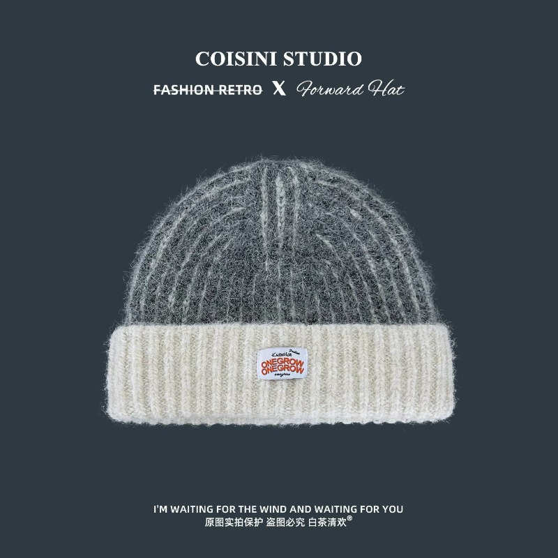Women Striped Fuzzy Knit Beani - огляд і ціна Beanie Cuffed Knit