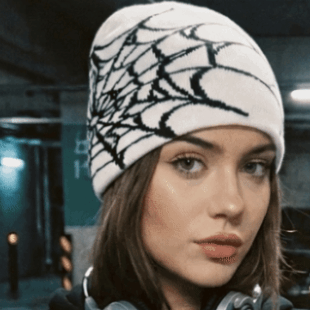 Hip-hop Soft Spider Web Patter - огляд і ціна Beanie Cuffed Knit