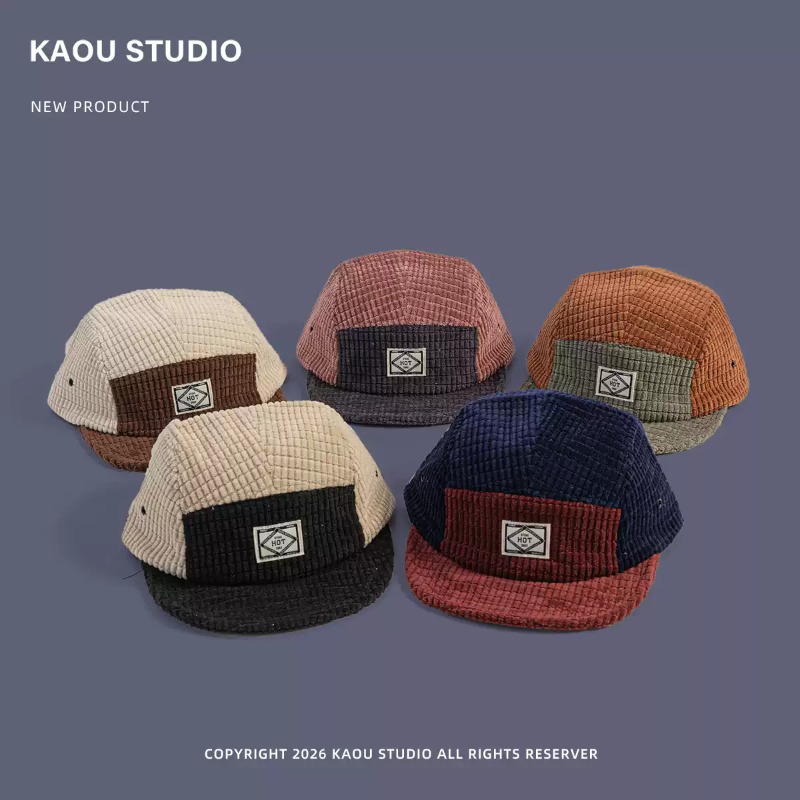 Color Block Patchwork Corduroy - огляд і ціна Corduroy Cap 5 Panel