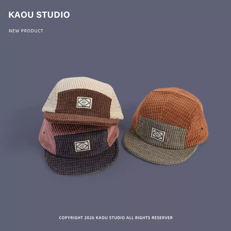 Color Block Patchwork Corduroy - огляд і ціна Corduroy Cap 5 Panel