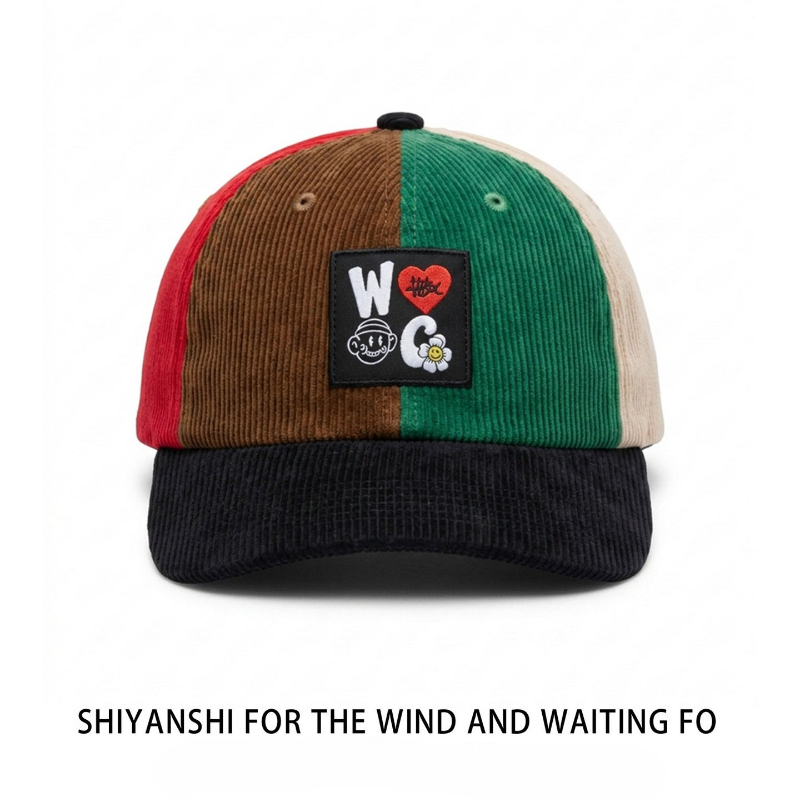 Unisex Color Block Corduroy Ba - огляд і ціна Corduroy Cap 5 Panel